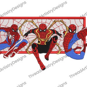 Desenhos de desenhos animados, desenhos da Disney, bordados de desenhos animados, , 3 tamanhos, download instantâneo, Spiderman