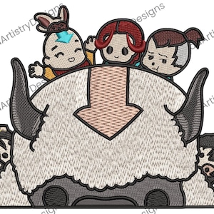 Anime Embroidery Design, Avatar, Anime, 3 Sizes, Instant Download