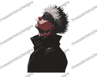 Anime Embroidery Design, Jujutsu Kaisen Gojo , Anime,Prison Realm, 3 Sizes, Instant Download, Jujutsu Kaisen , 2 Designs