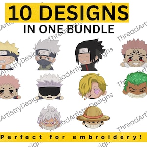 Sukuna Anime Embroidery File Bundles Jujutsu Kaisen Embroidery Naruto Anime Embroidery File One Piece Embroidery luffy, Funny anime sticker