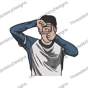 Heung-min Son Embroidery Art Tottenham Shirt Soccer Embroidery Sports Design Mls Bordado Premier league Dst File HotSpurs embroidery,3 Sizes