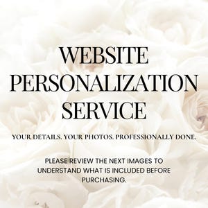 Personalization Service for Wedding Website Template | We Edit for You