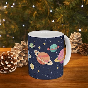 Weltraum Tasse Astronomie Geschenke Weltraum Kaffeetasse Geschenk für Kinder Kaffeetasse Kosmische Tasse Galaktische Lustige Tasse (11 Unzen)