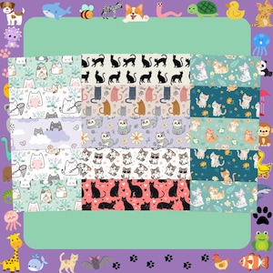 Katzen Mixed Tape Bettwäsche