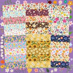 Andere gemengde vellen bloementubetape