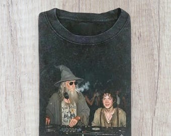 Comfort Colors Shirt Smoking Wizard DJ, Movie T-Shirt, Wizard Movie Tee, Fantasy Party Shirt, Concert Shirt, Gift for Fans