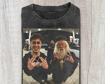 Camiseta Comfort Colors Wizard Magic, Camiseta Comfort Colors, Camiseta Dumbledore Wash, Camiseta de película, Camiseta desgastada con efecto lavado, Regalo para fans