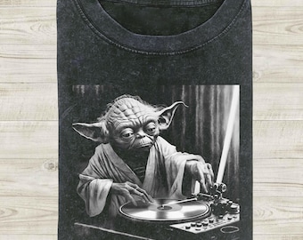 Funny Grogu DJ Comfort Colors Shirt, Star Wars Sci Fi T shirt, Galaxys Edge Shirt, Disney Tee, Meme Baby Yoda Comfort Colors Shirt Gift