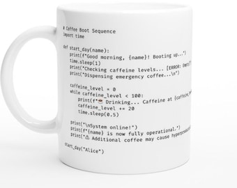 Python Software Engineer Mug Personalized, Funny Coffee Mug, Coder Gifts, Python Developer Gift, Coding Mug personalized, nerd gifts mug
