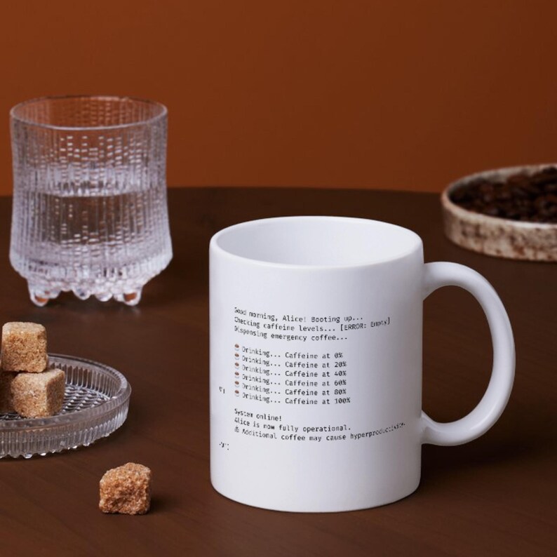 Python Programmierertasse personalisiert mit Name, Ansicht Kaffeetasse