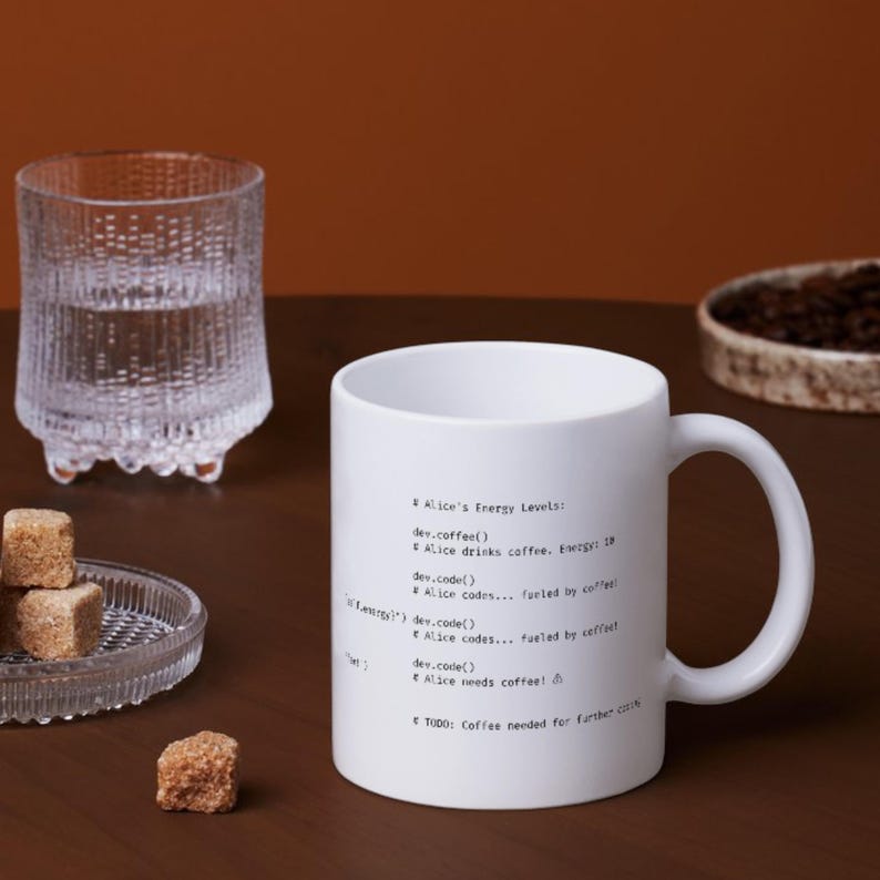 Python Programmierertasse personalisiert mit Name, Ansicht Kaffeetasse