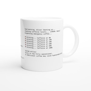Python Programmierertasse personalisiert mit Name, Ansicht rechts