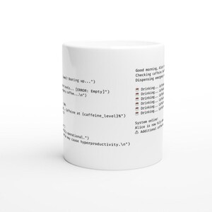 Python Programmierertasse personalisiert mit Name, Ansicht links