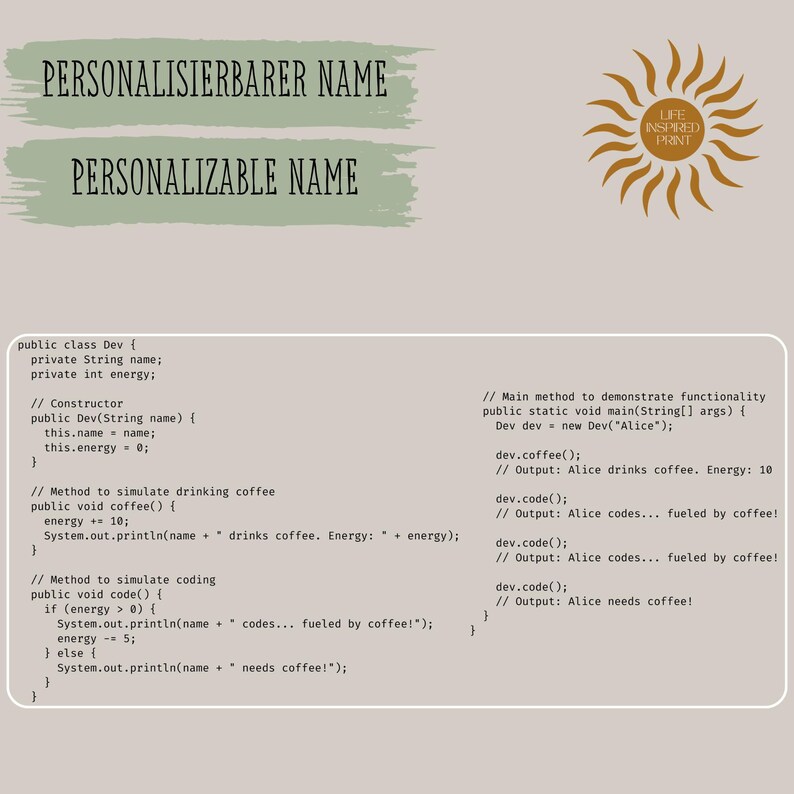 Java Programmierertasse mit Kaffee-Humor