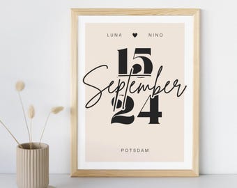 Personalized wedding date gift, Anniversary Gift for him, personalized wall art christmas gift, wall decor, photo gifts for christmas