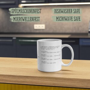 Java Programmierertasse mit Kaffee-Humor