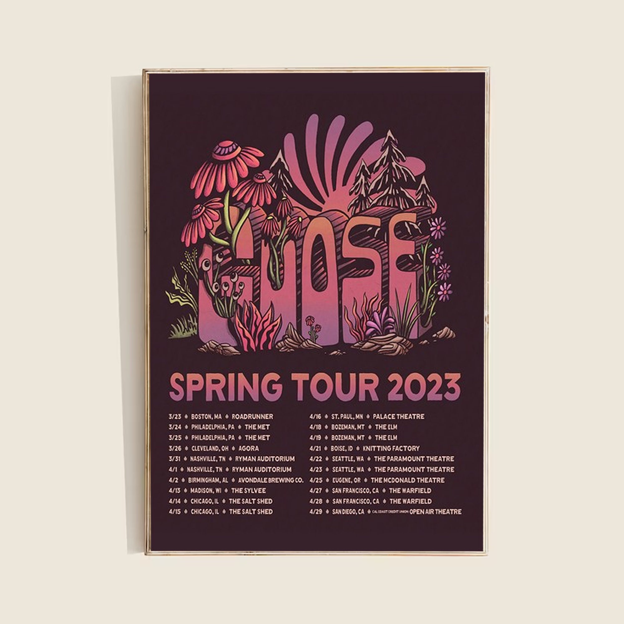 Goose Spring Tour 2023 Poster, Goose Tour 20223 Un Poster