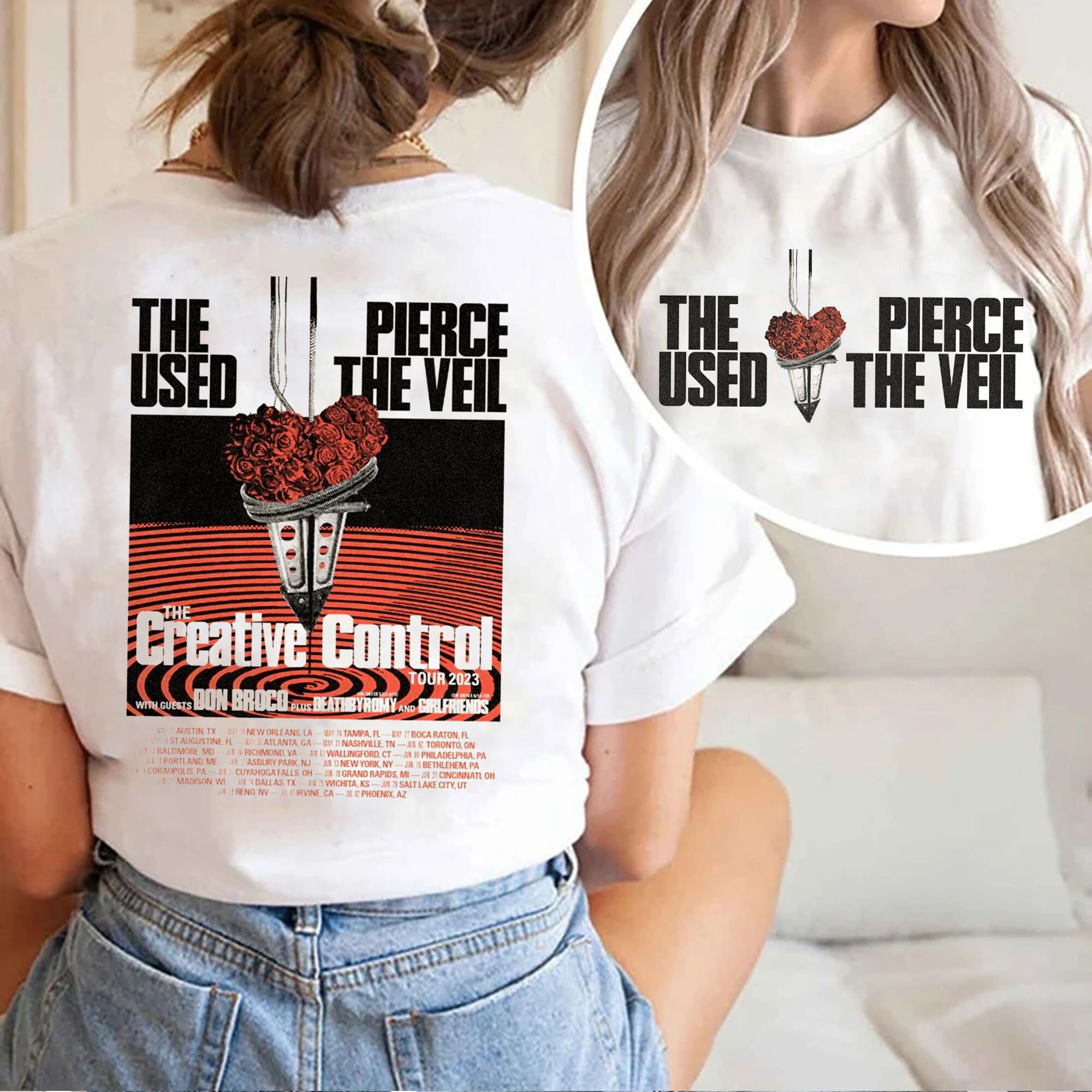 Pierce the Veil and the Used Tour 2023 Shirtthe Creative Etsy