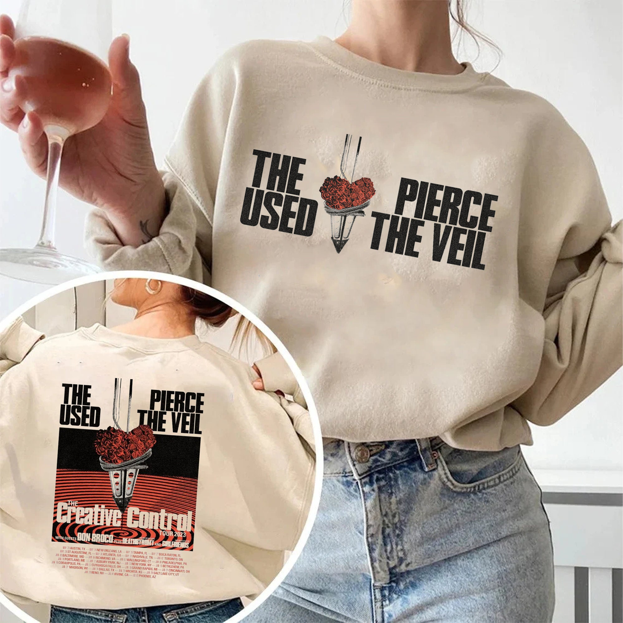 Pierce the Veil and the Used Tour 2023 Shirtthe Creative Etsy