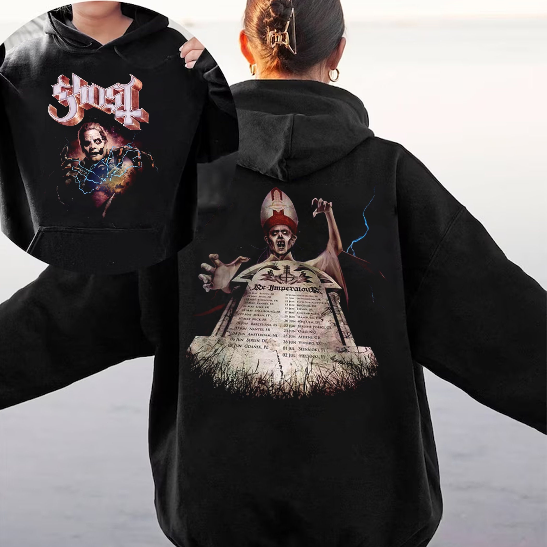 2 Sided Ghost Re-imperatour EU Tee Ghost Band Tour 2023 - Etsy UK