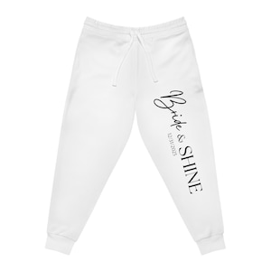 Bride & Shine Custom Wedding Date Joggers – Personalized Bridal Lounge Pants, Comfy Wedding Sweatpants, Add Your Wedding Date!