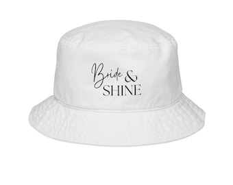 Bride & Shine Embroidered Cotton Twill Bucket Hat