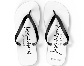 Custom 'We're So Married' Flip Flops – Anniversary Date Sandals