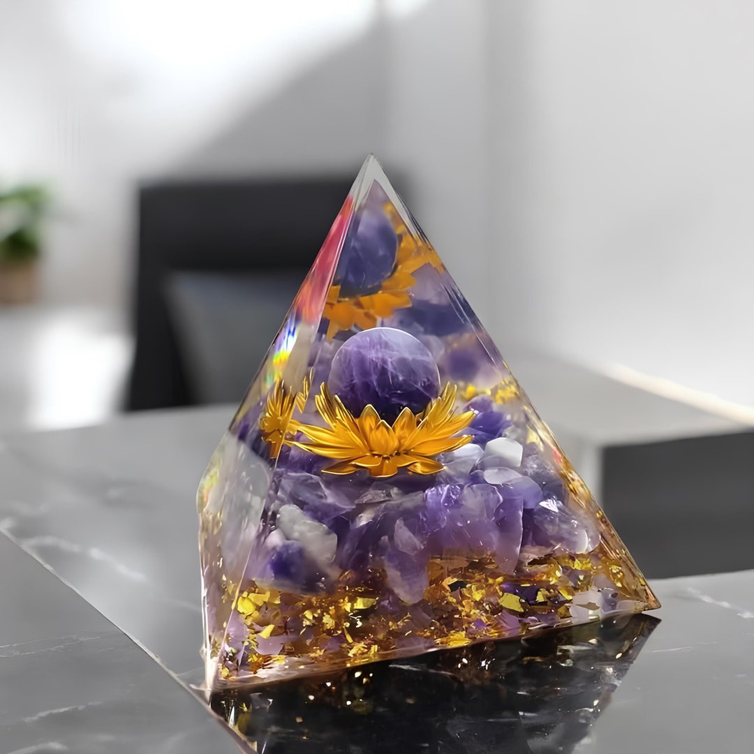 60mm Orgone Pyramid Energy Generator Healing Crystal Crystal Healing ...