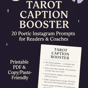 Tarot Caption Booster: 20 poëtische Instagram-prompts voor lezers en coaches (digitale download)