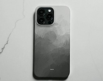 Gray Gradient iPhone Case For iPhone 17, Air, 16 Plus, 15 Pro Max, 14, 13 - Minimalistic Aesthetic Gift For Him, Boyfriend