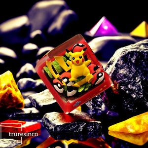 Poke Monster Resin Keycap Anime Handmade | Artisan Mechanical Keyboard Custom Gaming Artisan Accessories | Cherry MX And MX Style Switches