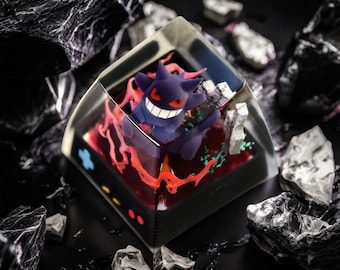 Teclas de resina Poke Monster hechas a mano / Teclado mecánico artesanal de anime Accesorios artesanales para juegos personalizados / Interruptores Cherry MX y estilo MX