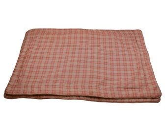 Pair of Custom Pink White Check Gingham Pillow Shams