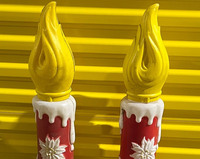 Vintage Blow Mold Candles, Empire Blow Mold Christmas Noel Candles 38