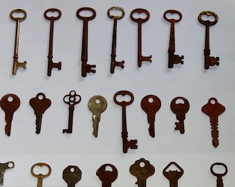 Vintage Keys, Skeleton, Jail Keys, Handcuff Keys, Rusty Keys, Jewelry Supplies, Wind Chime Keys 60-83 Keys