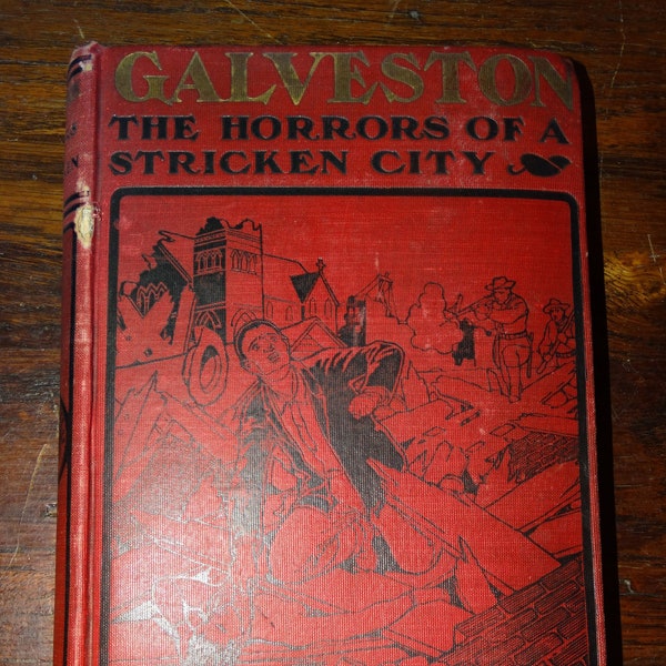 Vintage Galveston Texas Book, Galveston: The Horrors of a Stricken City by Murat Halsted, 1900 Storm, Hurricane  - Book #2