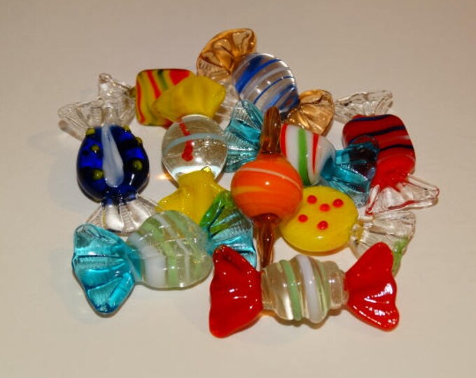 Vintage Glass Wrapped Candy Murano Glass Candy Holiday Etsy