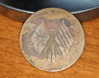 Hu-Nan  Copper Fifty Dollars Cash Coin, circa 1920 - 1931 Hunan Province, China Antique Coin for Jeweler Artist Numismatic jewelry unique