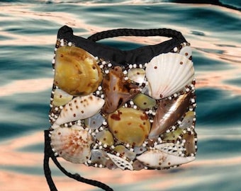 Vintage Nautical Seashell Purse: Cruise Ship Shoulder Bag
