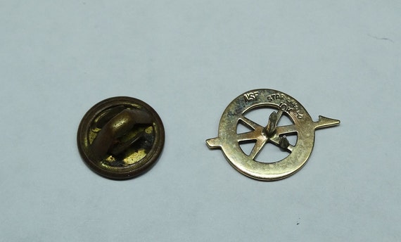 Vintage 1960's 10K Compass Tie Tack Pin, North, S… - image 2