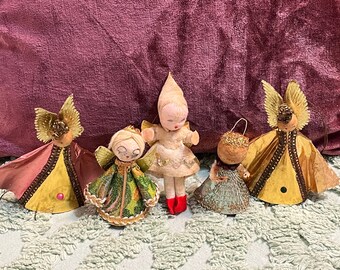 Vintage Miniature Angels, West Germany Angel, Angel Ornaments