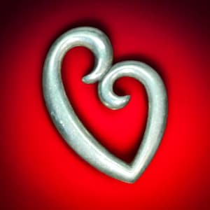 James Avery Sterling Silver MOTHERS LOVE Slide Heart Pendant, vintage James Avery Heart Pendant, Valentine Jewelry