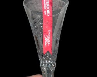 Vintage WATERFORD Snowflake Wishes JOY Champagne Flute