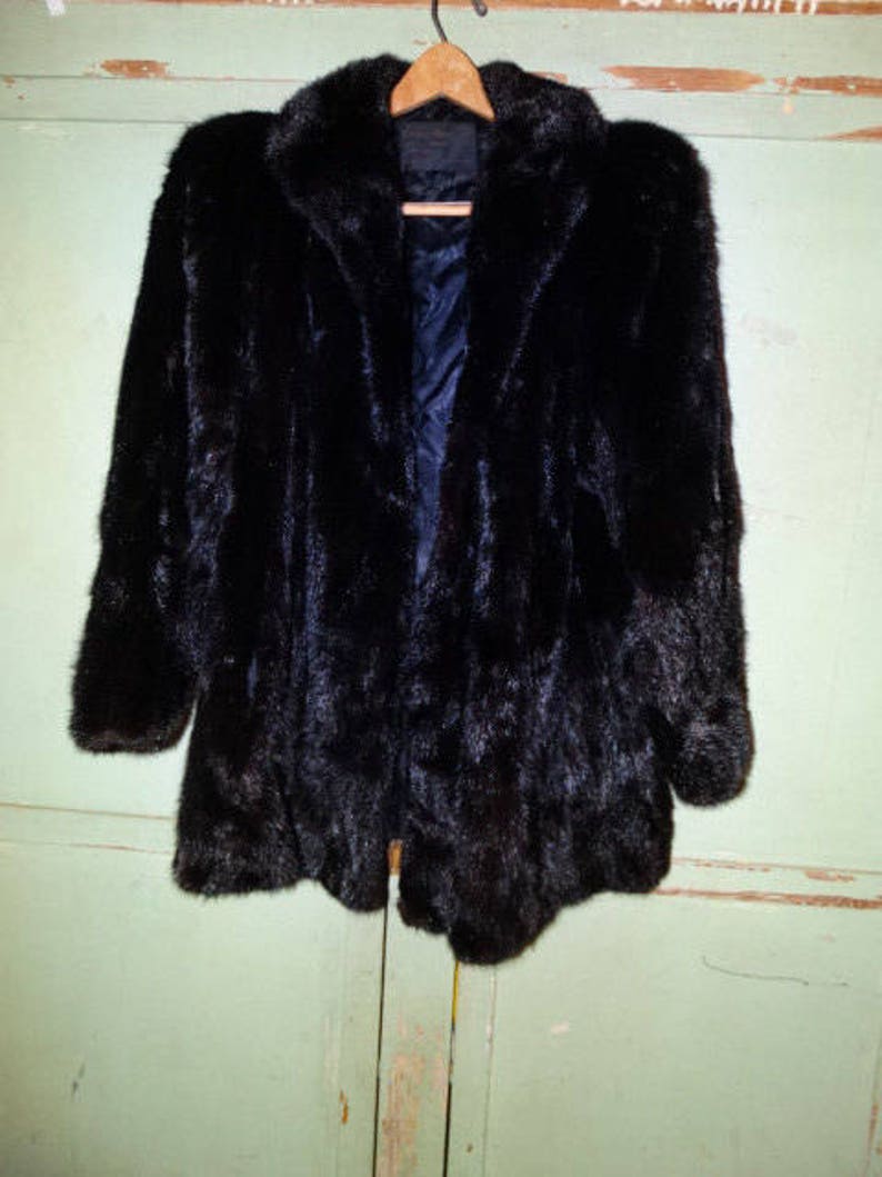 Vintage Black Mink Coat glatas Brothers Furs Ft. Worth Etsy