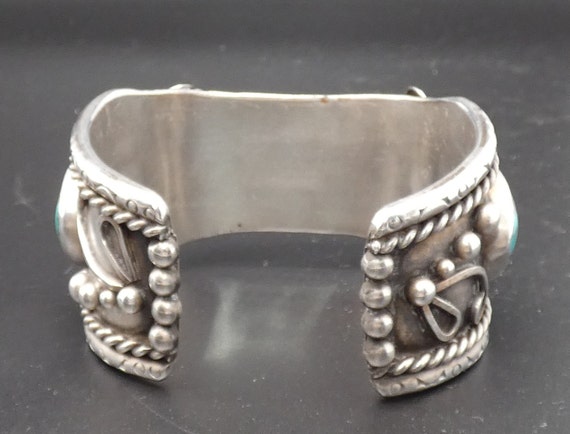 Vintage Native American Watch Cuff -  Sterling Si… - image 3