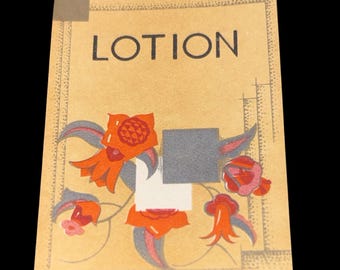 Vintage Perfume Lotion Label, New Old Stock, French Lotion Label - Lot #3