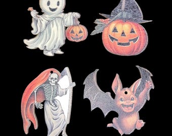Victorian Black Cat, Bat, Grim Reeper Ornament: Laser Cut Wood Halloween Decor, DIY Wood Die Cuts  #5B