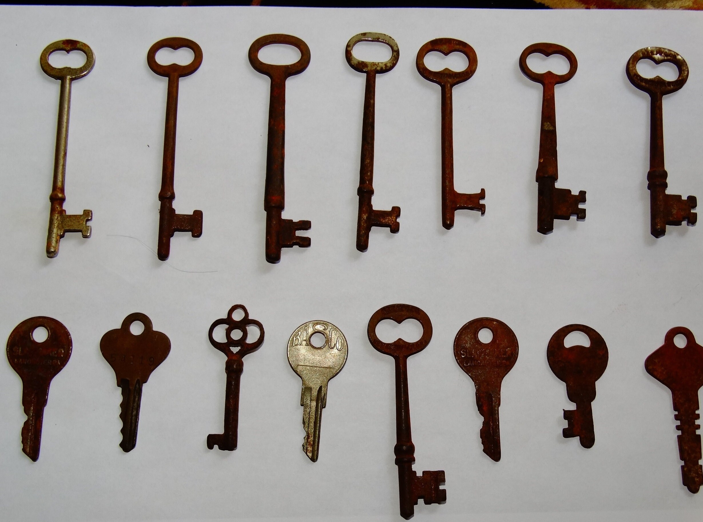 Vintage Keys, Skeleton, Jail Keys, Handcuff Keys, Rusty Keys