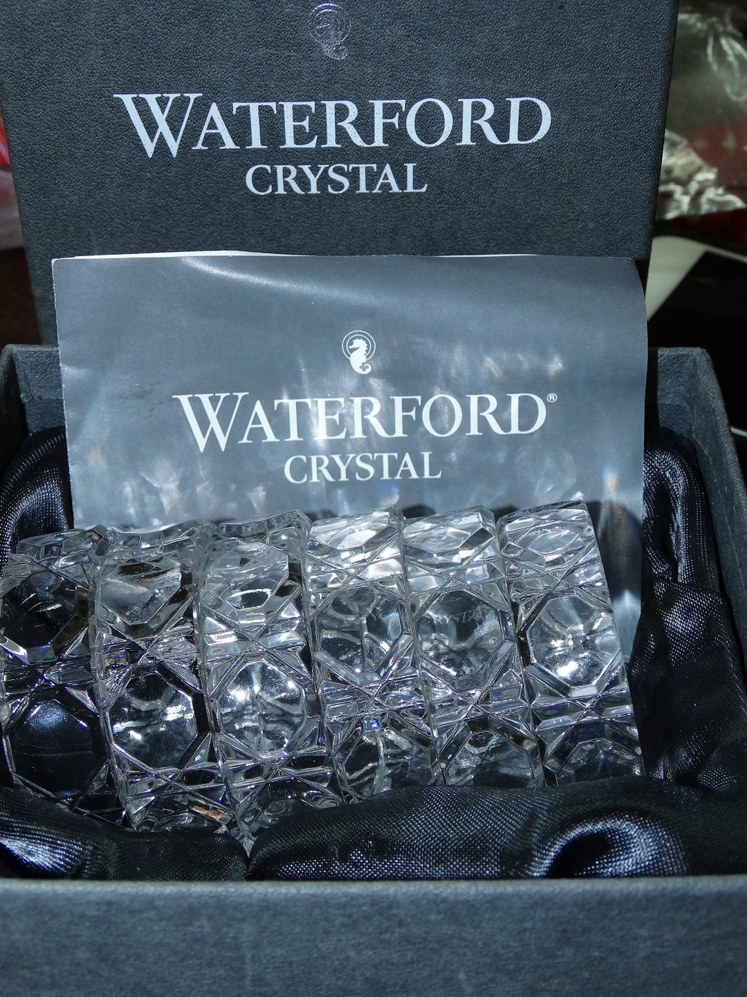 Gorgeous Waterford Crystal Napkin Rings Exquisite Original - Etsy
