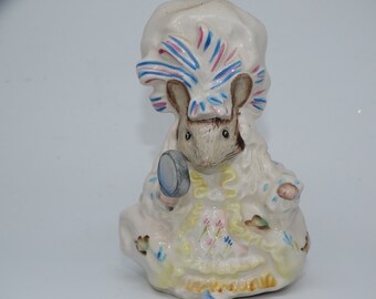 Vintage Lady Mouse | Beswick England | Beatrix Potter Collection | Mouse Dressed Up | 1951 | F. Warne & Co. Ltd. - Easter Gift